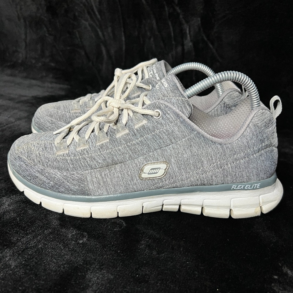 Skechers Flex Elite 11863-GRY‎ Womens 9 Us Running Shoes Gray Athletic Sneaker